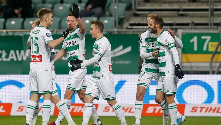 Selebrasi para pemain Lechia Gdansk.