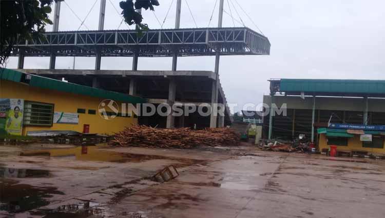 Kondisi terkini Stadion 17 Mei Banjarmasin yang selesai renovasi tahap pertama, tahap kedua akan dimulai beberapa bulan ke depan.