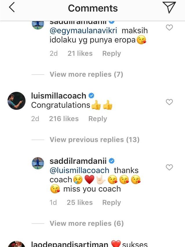 Luis Milla turut mengomentari kepindahan Saddil Ramdani ke Bhayangkara FC. Copyright: Instagram @saddilramdanii
