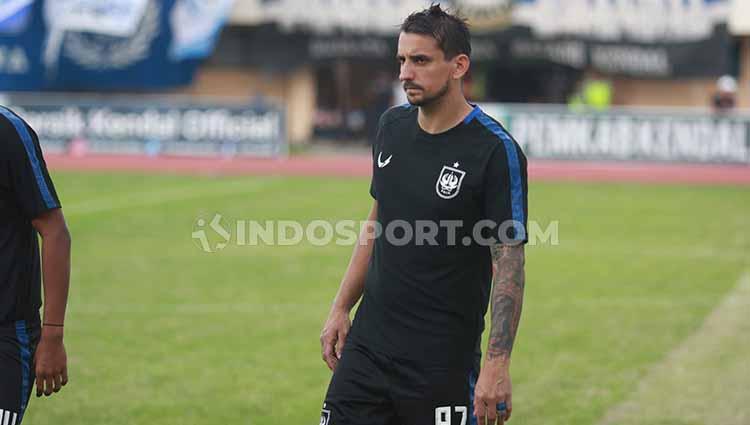 Flavio Beck saat pertandingan PSIS Semarang melawan Persik di Stadion Kebondalem, Kendal.