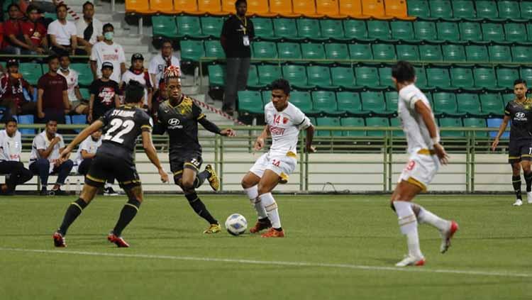 Suasana pertandingan Tampines Rovers vs PSM Makassar di penyisihan Grup H Piala AFC 2020.