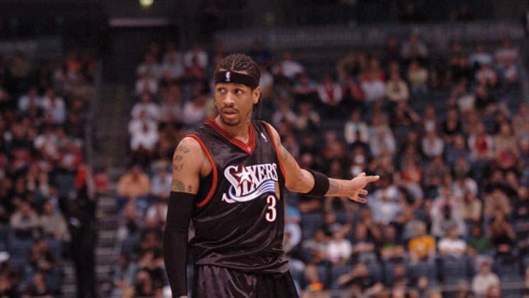 Allen Iverson saat masih aktif bermain di tim NBA, Philadelphia 76ers - INDOSPORT