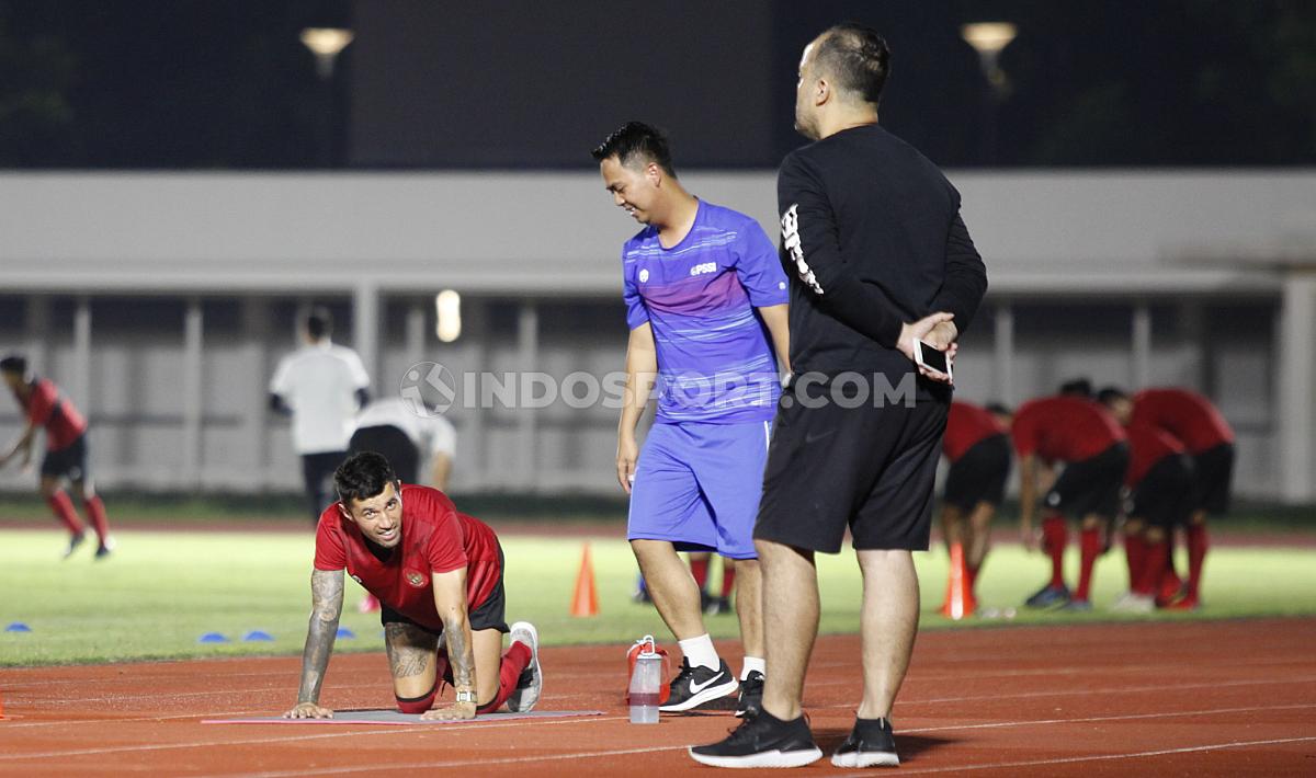 Beberapa pemain Timnas Indonesia ada yang berlatih terpisah di latihan perdana bersama Shin Tae-yong.