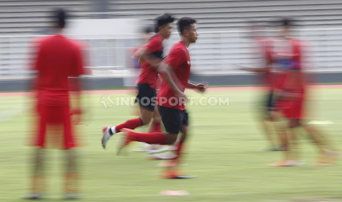 Timnas Senior Indonesia kembali menjalani latihan di Stadion Madya.