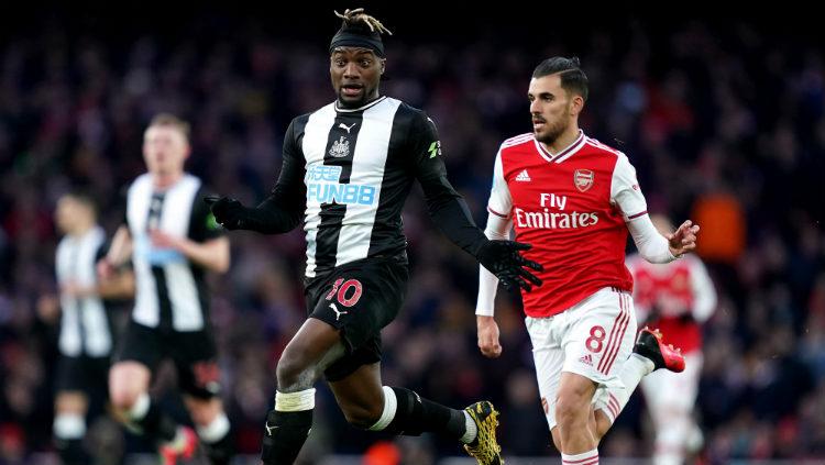 Suasana pertandingan Newcastle United vs Arsenal.