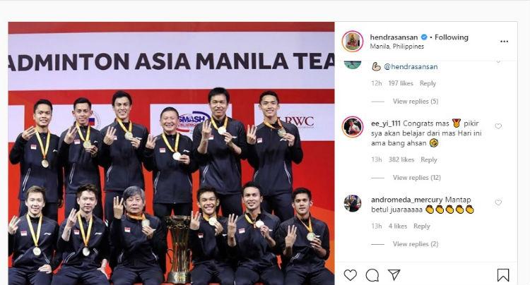 Postingan Hendra Setiawan Copyright: Instagram/Hendrasansan