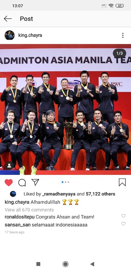 Raih Hattrick di Filipina, Tim Putra Indonesia Dapat Sanjungan Ronaldo Copyright: instagram.com/king.chayra/