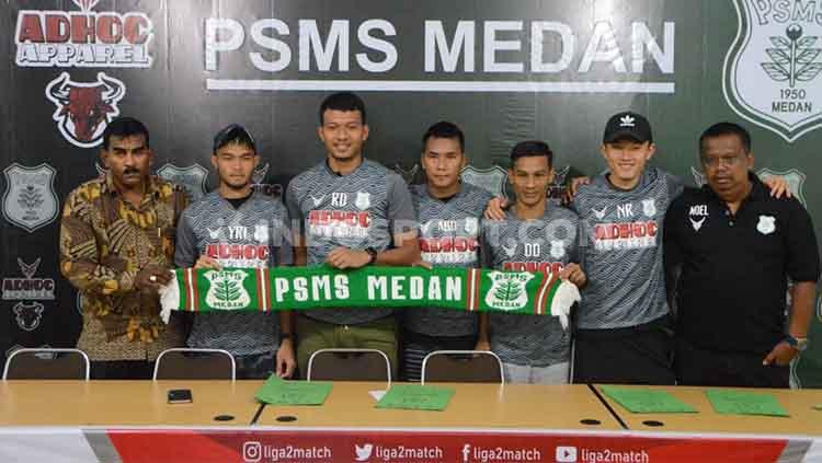 PSMS Medan resmi memperkenalkan lima pemain anyar mereka untuk mengarungi Liga 2 2020, Selasa (18/2/2020). - INDOSPORT