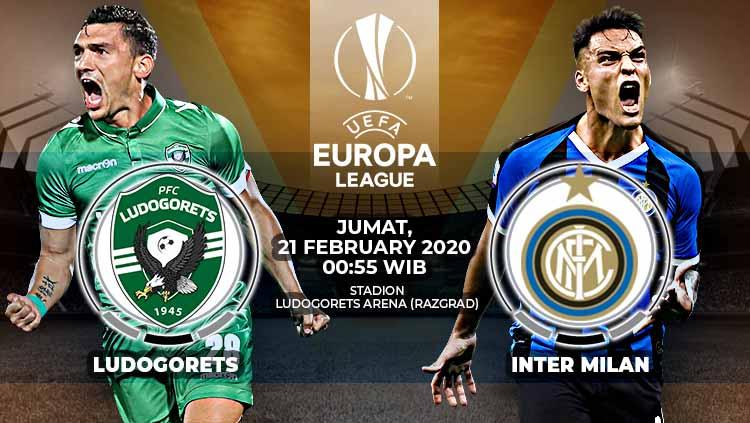 Inter Milan yang turun kasta ke Liga Europa bakal menghadapi Ludogorets sebagai runner up Grup H di babak 32 besar, Jumat (21/02/20) dini hari WIB nanti.