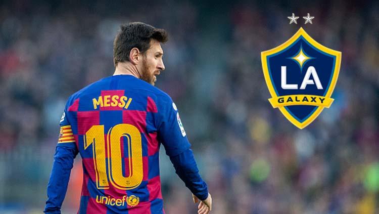 LA Galaxy berpeluang datangkan pemain megabintang Barcelona, Lionel Messi. - INDOSPORT