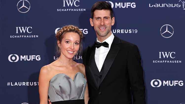 Novak Djokovic bersama sang istri, Jelena.