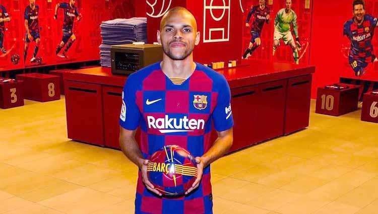 Martin Braithwaite, pemain baru Barcelona. Copyright: Instagram@fcbarcelona