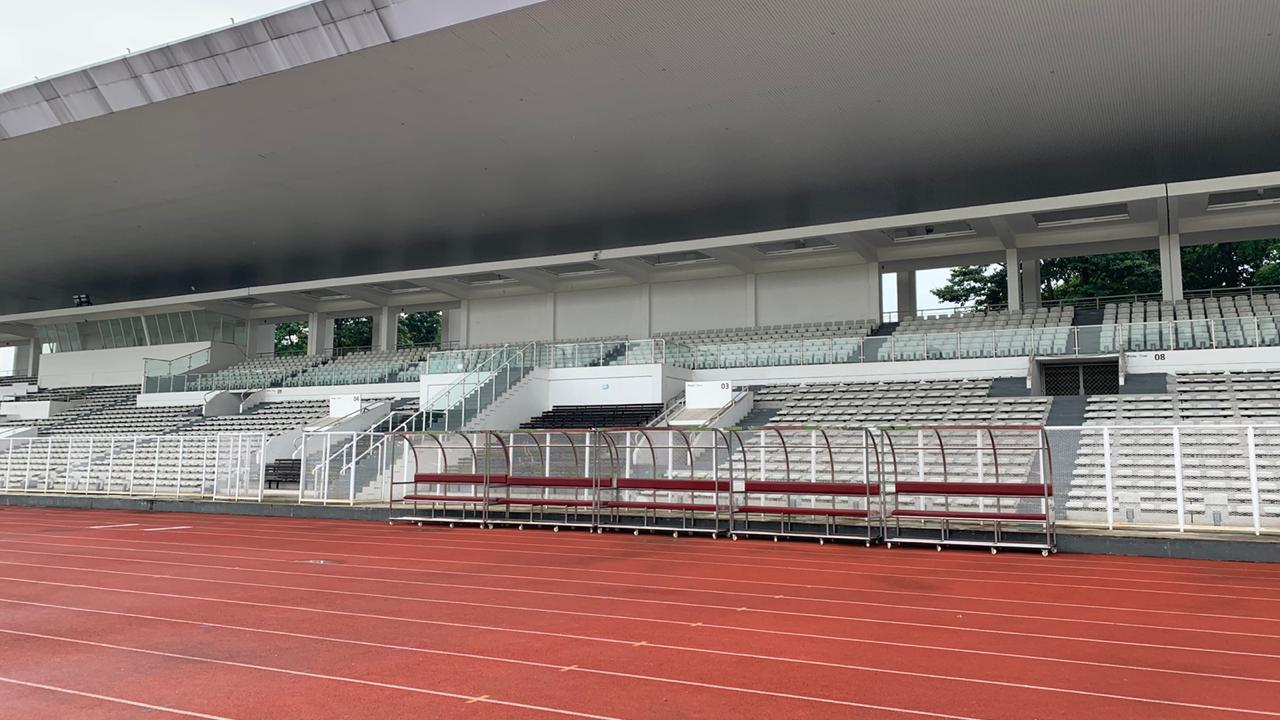 Kondisi Stadion Madya Senayan, Jakarta, yang menjadi kandang PSM Makassar diajang Piala AFC 2020. Copyright: Media PSM