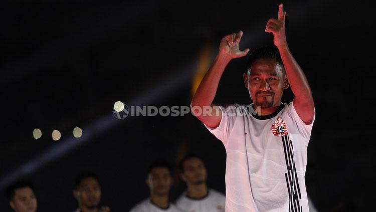 Ramdani Lestaluhu dalam acara launching tim Persija Jakarta di Liga 1 2020.