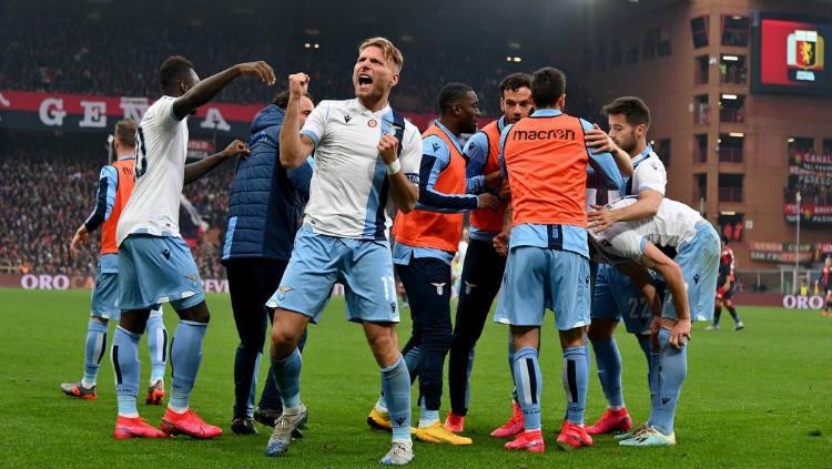 Selebrasi Ciro Immobile usai Lazio menang atas Genoa Copyright: instagram.com/ciroimmobile17