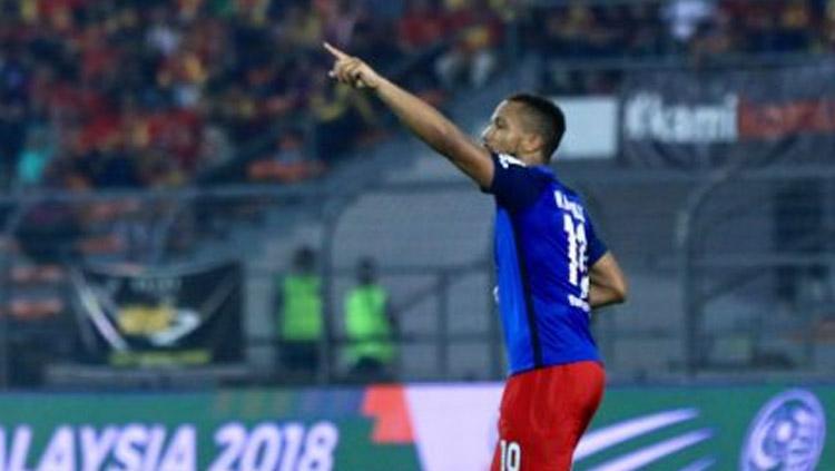 Pemain asal Prancis Harry Novillo saat bermain untuk Johor Darul Takzim. Copyright: johorsoutherntigers.com.my