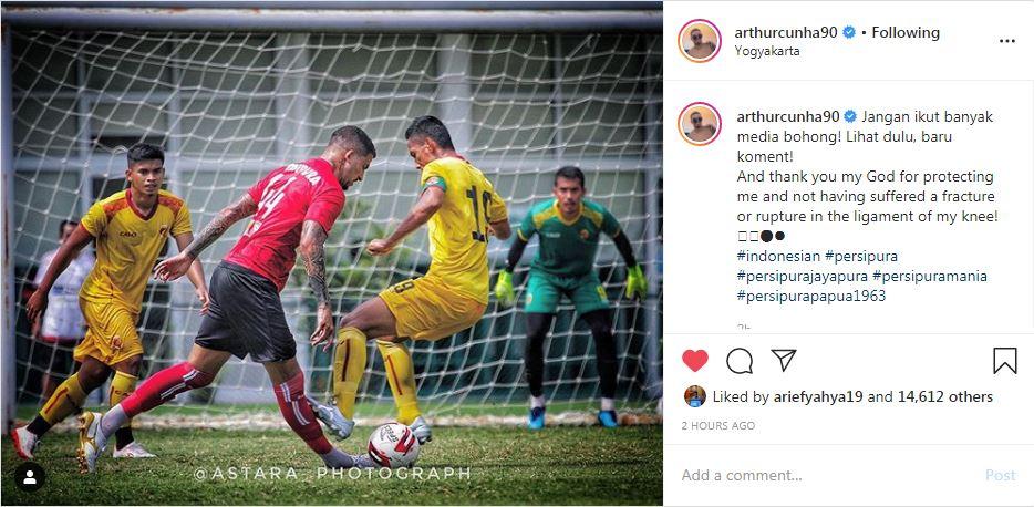 Arthur Cunha Buka Suara soal Kasusnya dengan Sriwijaya FC Copyright: instagram.com/arthurcunha90