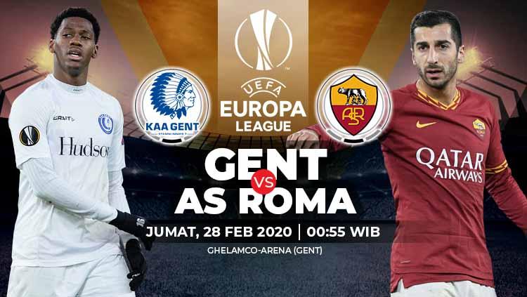 Link live streaming pertandingan leg kedua babak 32 besar Liga Europa antara KAA Gent vs AS Roma.