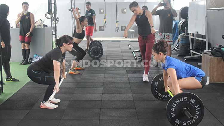 Suasana latihan workshop Jemima Djatmiko di Tempat Gym ONYX, Gedung Bangun Nusantara, BSD, Tangerang. Copyright: Aziz Purnomo/INDOSPORT