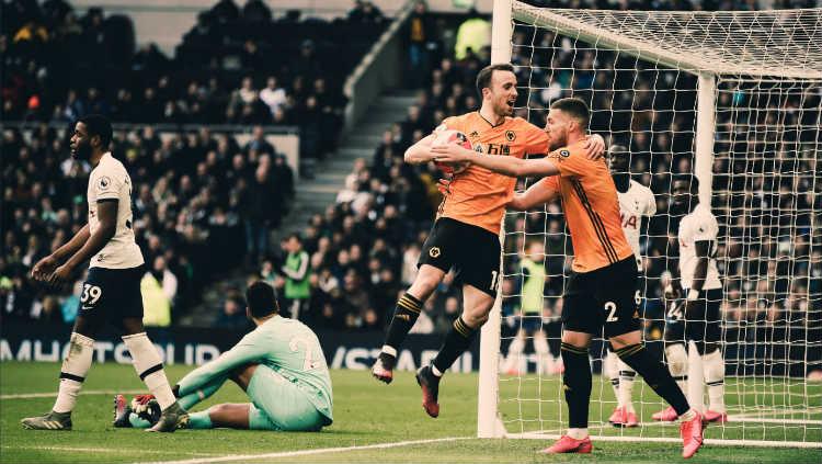 Situasi pertandingan Liga Inggris antara Tottenham vs Wolves, Minggu (01/03/20). Copyright: Wolves