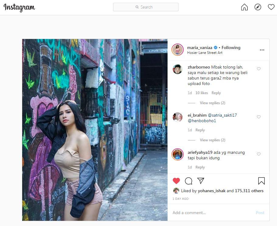 Maria Vania Buat Geger dengan Tampil Terbuka, Netizen: Ada yang Mancung, tapi... Copyright: instagram.com/maria_vaniaa