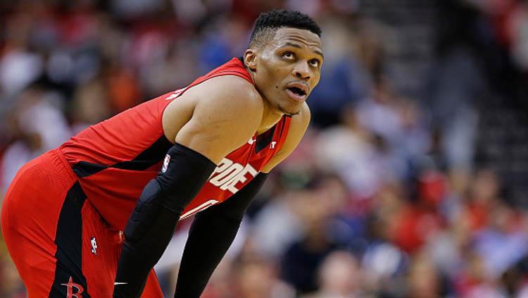 Russell Westbrook, pemain bintang basket NBA dari tim Houston Rockets. - INDOSPORT