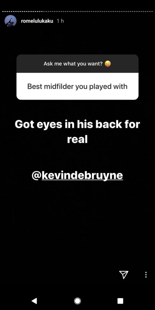 Romelu Lukaku sebut De Bruyne sebagai gelandang terbaik yang pernah bermain bersama dirinya Copyright: Instagram/romelulukaku