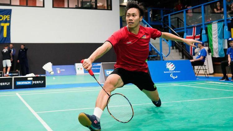 Ade Resky Dwicahyo, pebulutangkis Indonesia yang membela Azerbaijan. Copyright: Badminton Europe