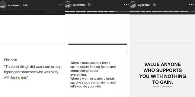 Update Agnez Mo yang terlihat seperti putus cinta. Copyright: Instagram Agnes Monica