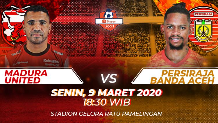 Prediksi pertandingan Madura United vs Persiraja Banda Aceh di Liga 1 2020 tampaknya membuat tuan rumah bakal teruskan tren positif, Senin (09/03/20). - INDOSPORT