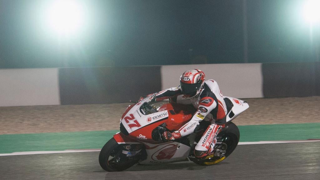 Andi Farid Izdihar alias Andi Gilang di sesi kualifikasi Moto2 Qatar - INDOSPORT