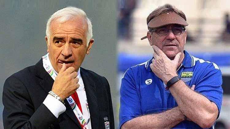 Pelatih Arema FC dan Persib Bandung, Roberto Carlos Mario Gomez dan Robert Rene Alberts.. Copyright: INDOSPORT