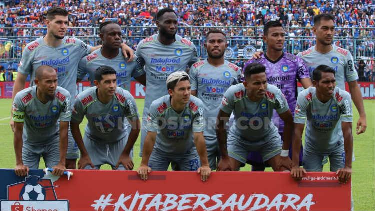 Skuat Persib Bandung kala menghadapi Arema FC di laga Liga 1 pekan kedua.
