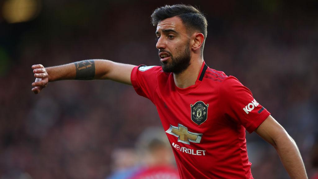 Bruno Fernandes di laga Manchester United vs Manchester City Copyright: Robbie Jay Barratt - AMA/Getty Images