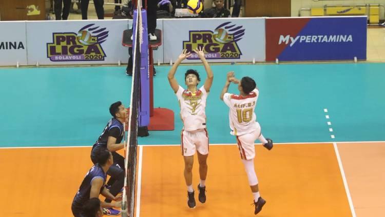 Jakarta Garuda akhirnya meraih kemenangan pertamanya usai tundukkan Lamongan Sadang MHS pada seri dua putaran kedua Proliga 2020, (08/03/20) di Gor C-Tra Arena, Bandung.