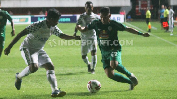 Derry Rachman dalam laga Liga 1, PSS Sleman vs Tira Persikabo, Minggu (08/03/20).
