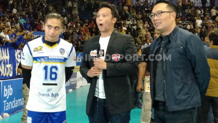 Gubernur Jawa Barat Ridwan Kamil ikut menonton langsung Proliga 2020.
