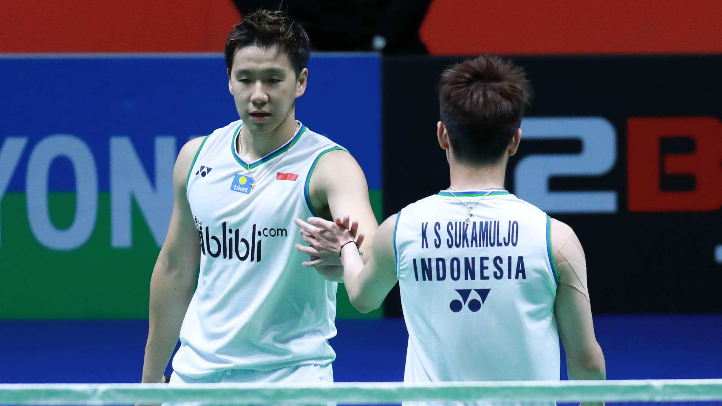 Marcus Fernaldi Gideon ketika berpasangan dengan Kevin Sanjaya Sukamuljo.
