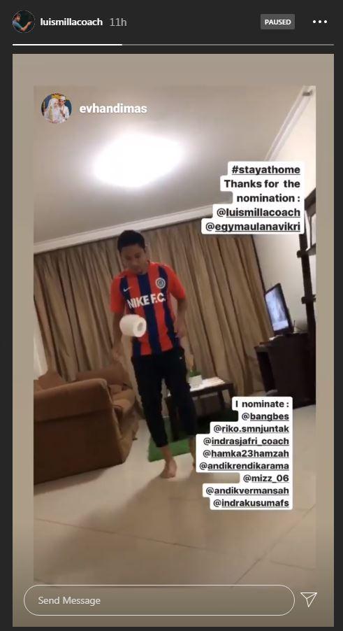 Unggah Ulang Video Evan Dimas, Luis Milla Kangen Indonesia? Copyright: instagram.com/luismillacoach