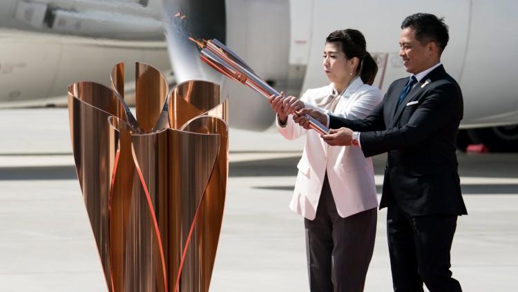 Obor Olimpiade 2020 sudah tiba di Jepang, Jumat (20/03/20).