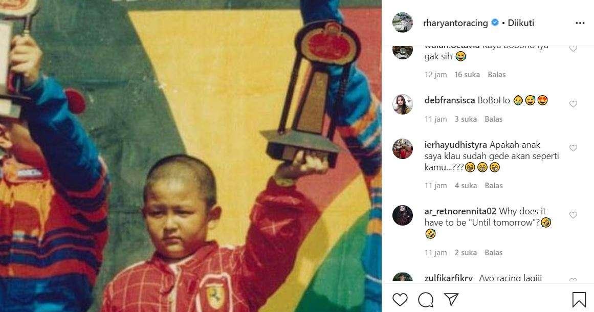 Pembalap Rio Haryanto ikutan tantangan Instagram Until Tomorrow. Copyright: Instagram/Rio Haryanto