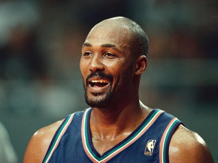 Legenda basket NBA milik Utah Jazz, Karl Malone. Copyright: Ullstein bild/GettyImages