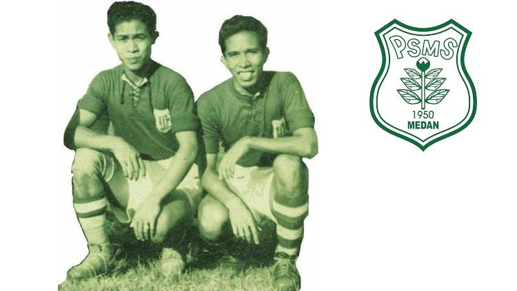 Kakak-beradik legenda PSMS Medan dan Timnas Indonesia era 1950-an, Ramli (kiri) dan Ramlan Yatim (kanan).