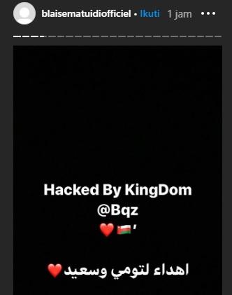 Instastory akun instagram bintang Juventus Blaise Matuidi yang kena hack. Copyright: https://www.instagram.com/blaisematuidiofficiel