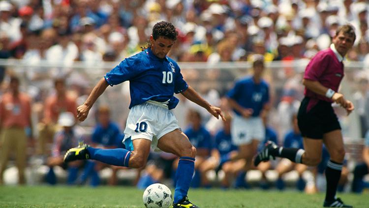 Roberto Baggio menjadi pahlawan Timnas Italia di babak 16 besar Piala Dunia 1994.