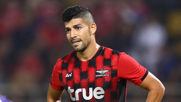 Pemain klub Liga Thailand Bangkok United Nelson Bonilla. Copyright: Pakawich Damrongkiattisak/Getty Images
