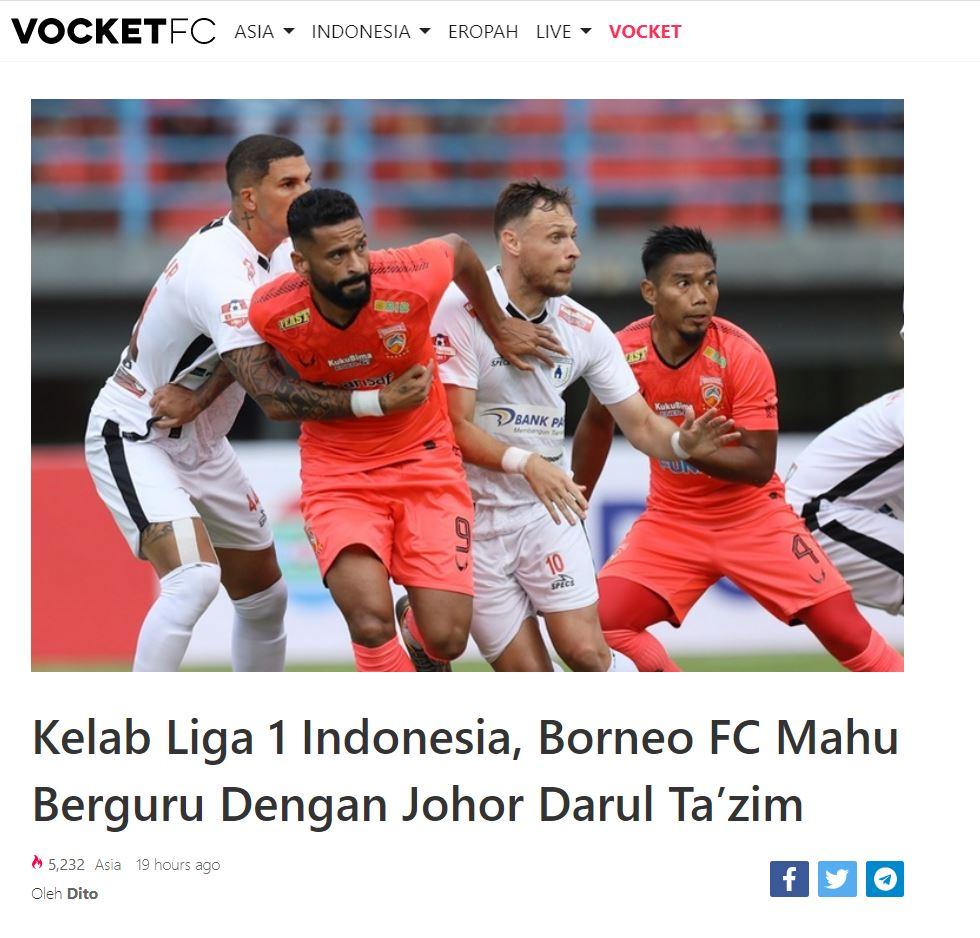 Borneo Ingin Berguru ke Klub Besar Malaysia, Johor Darul Ta