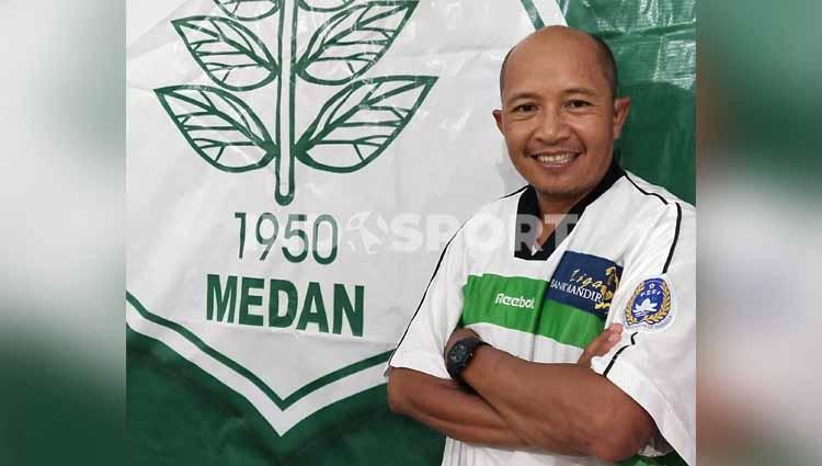 Mantan pemain PSMS Medan, Sugianto. Copyright: Aldi Aulia Anwar/INDOSPORT