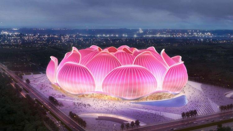 China memang sedang gencar membangun stadion-stadion megah untuk mengajukan diri sebagai tuan rumah Piala Dunia 2030.