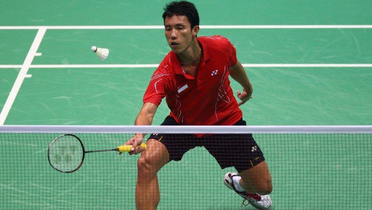Ronald Susilo di Olimpiade 2008 melawan Lee Chong Wei.